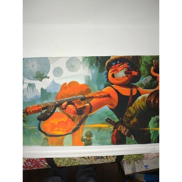 Extra Large Gaming Mousepad Big enough to put keyboard and mouse on war scene - Picture 4 of 5